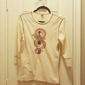 Lucky Brand Dragon-themed Tee